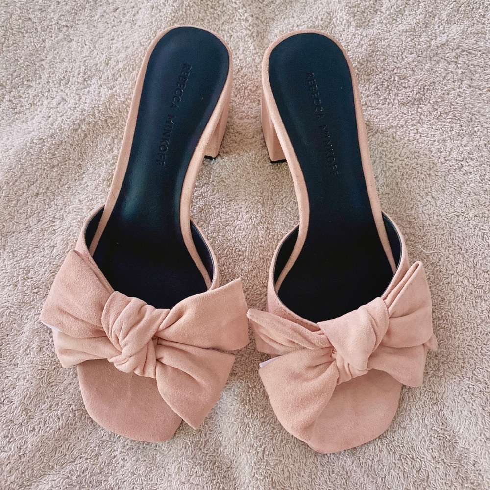 Rebecca Minkoff Suede Rheta Block Heel Sandals